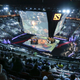 Fans watch a multi-player video game competition during The International Dota 2 Championships at Key Arena in Seattle, Washington in 2015.
